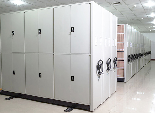 海發密集架案例、全封閉式密集架、半封閉式密集架、手動密集架案例